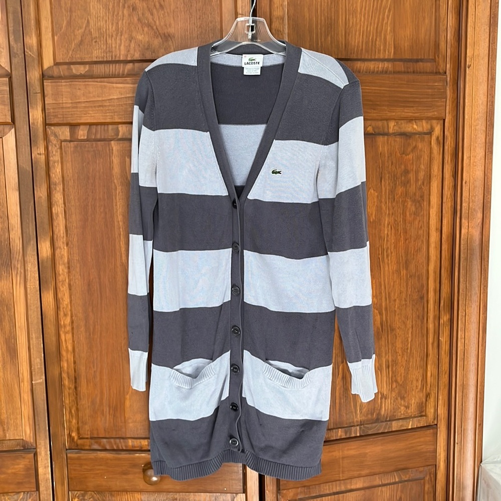 Lacoste | Striped Sweater | Blue Grey | Sz. 42 (M)